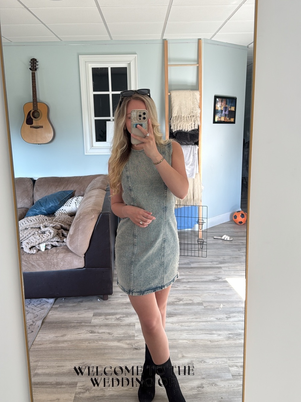 Divided Light Blue Denim Mini Dress